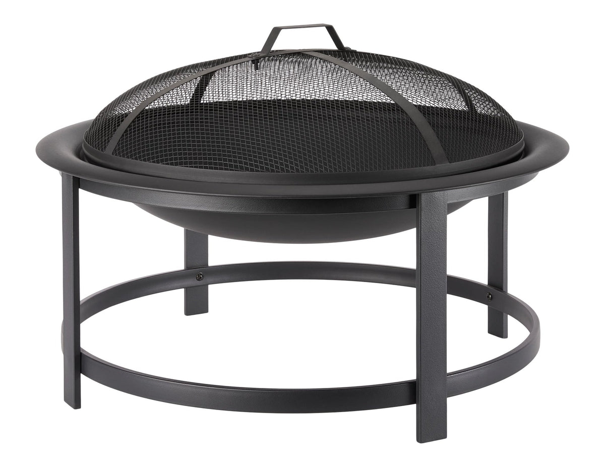 Macaulay Round Outdoor Wood Firepit, 29-1/2-in, Black J7N3 - product image 1