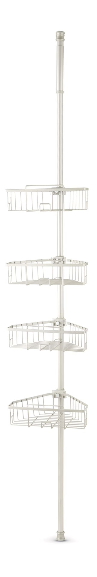 Rust-Resistant Adjustable Basket Tension Pole Shower Caddy, Nickel, 108-in x 11-in x 9-in H1X3 - product image 1