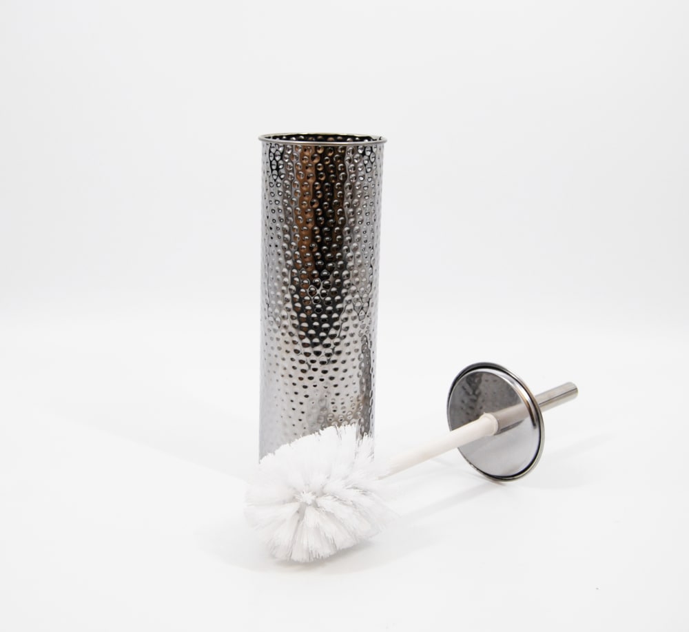 Stainless Steel Compact Long Reach Toilet Brush, Hammered Finish N9Y2 - product image 2