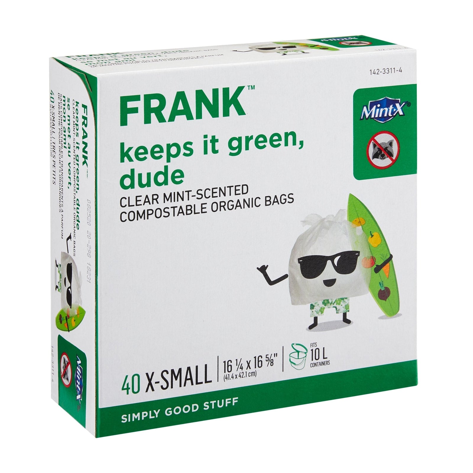 Extra-Small Organic Mint Scented Compostable Food Waste Bags, 40-pk, Clear, 10-L G0I4 - product image 2