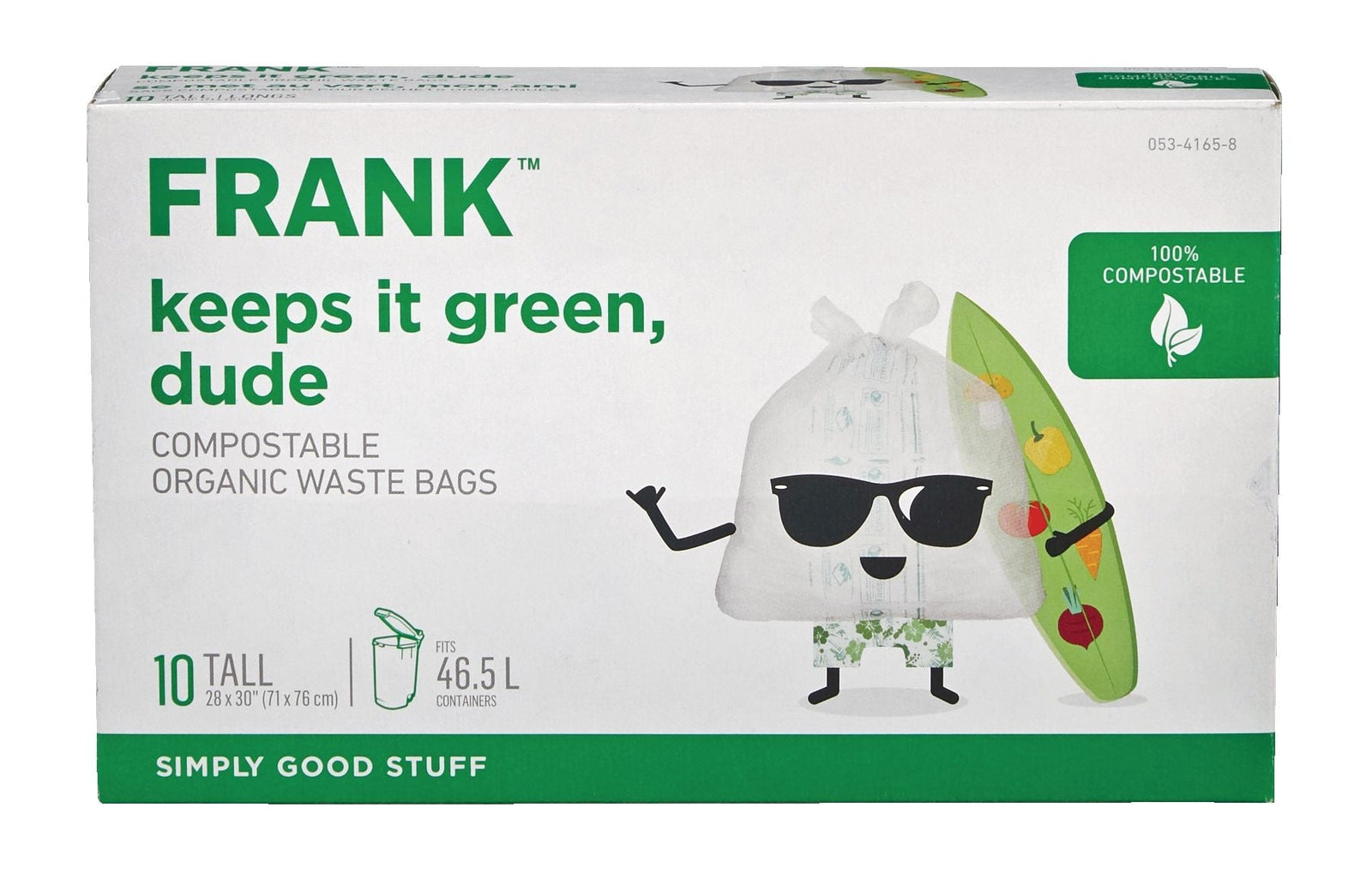 Tall Organic Compostable Food Waste Bags, 10-pk, 49-L Q5I5 - product image 1