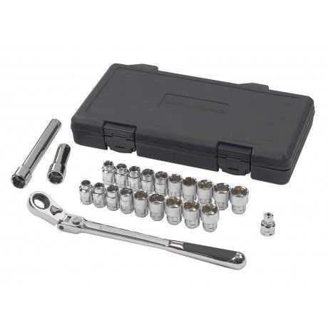 Pass-Thru 3/8-in Drive Socket Set 23-pc, SAE/Metric T6O3 - product image 1