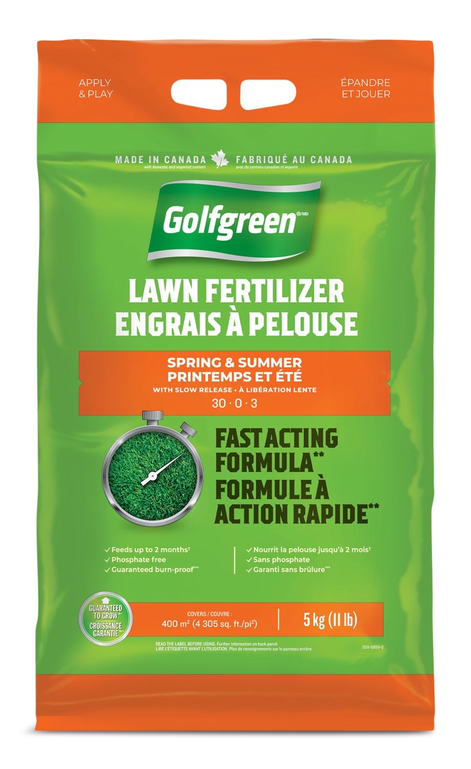 Lawn Fertilizer, 30-0-3, 5-kg D6X2 - product image 1