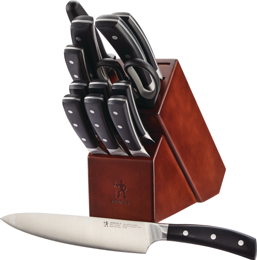 Balanced Forged Steel Knife Block Set, Ergonomic Grip, 14-pc U7I5 - product image 1