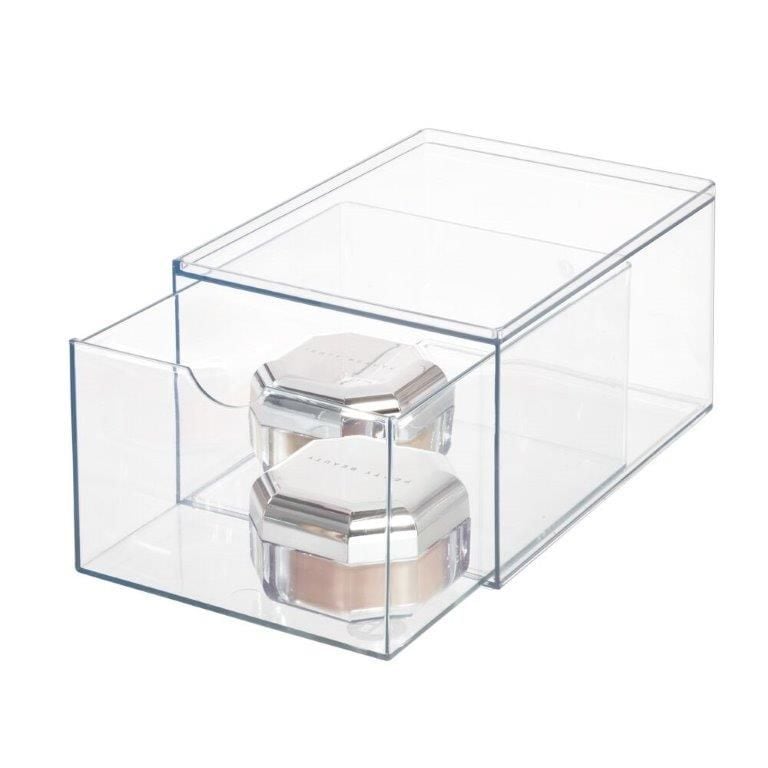 RPET Stackable Pull-Out Drawer Organizer Bin, Clear K4L3 - product image 1