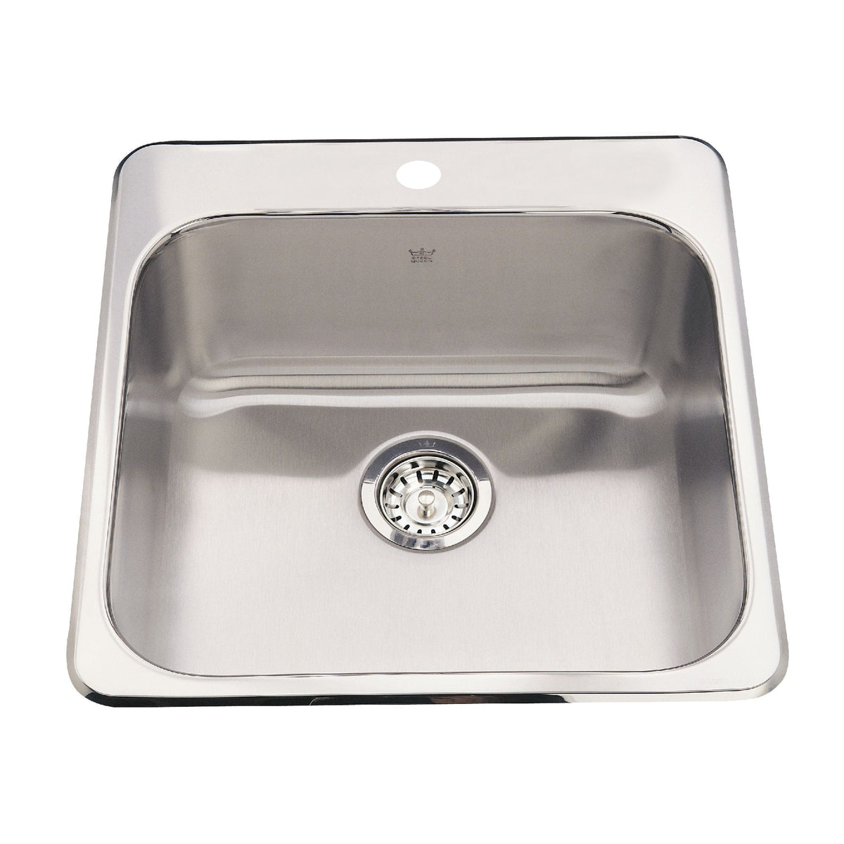 Steel Queen Top Mount Stainless Steel Single Bowl Kitchen Sink, 23x23x7-in T1X7 - product image 1