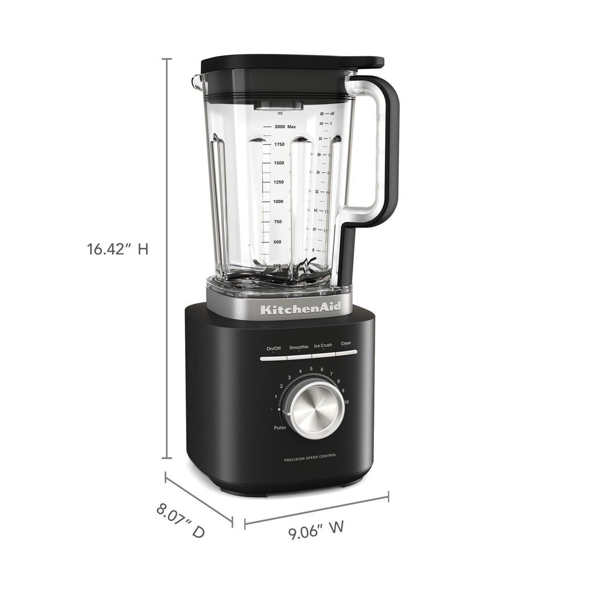 10-Speed Matte Black Pure Power Blender Y1V3 - product image 3