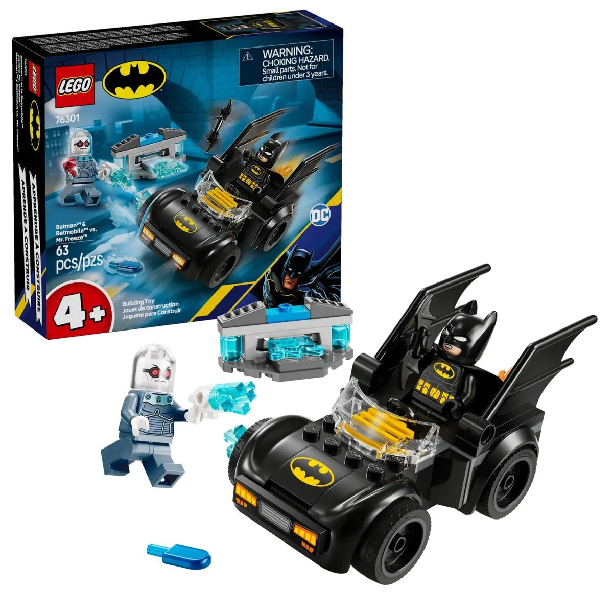 Batman: Batman & Batmobile vs. Mr. Freeze - 76301, 63-pcs, Ages 4+ W8N3 - product image 1