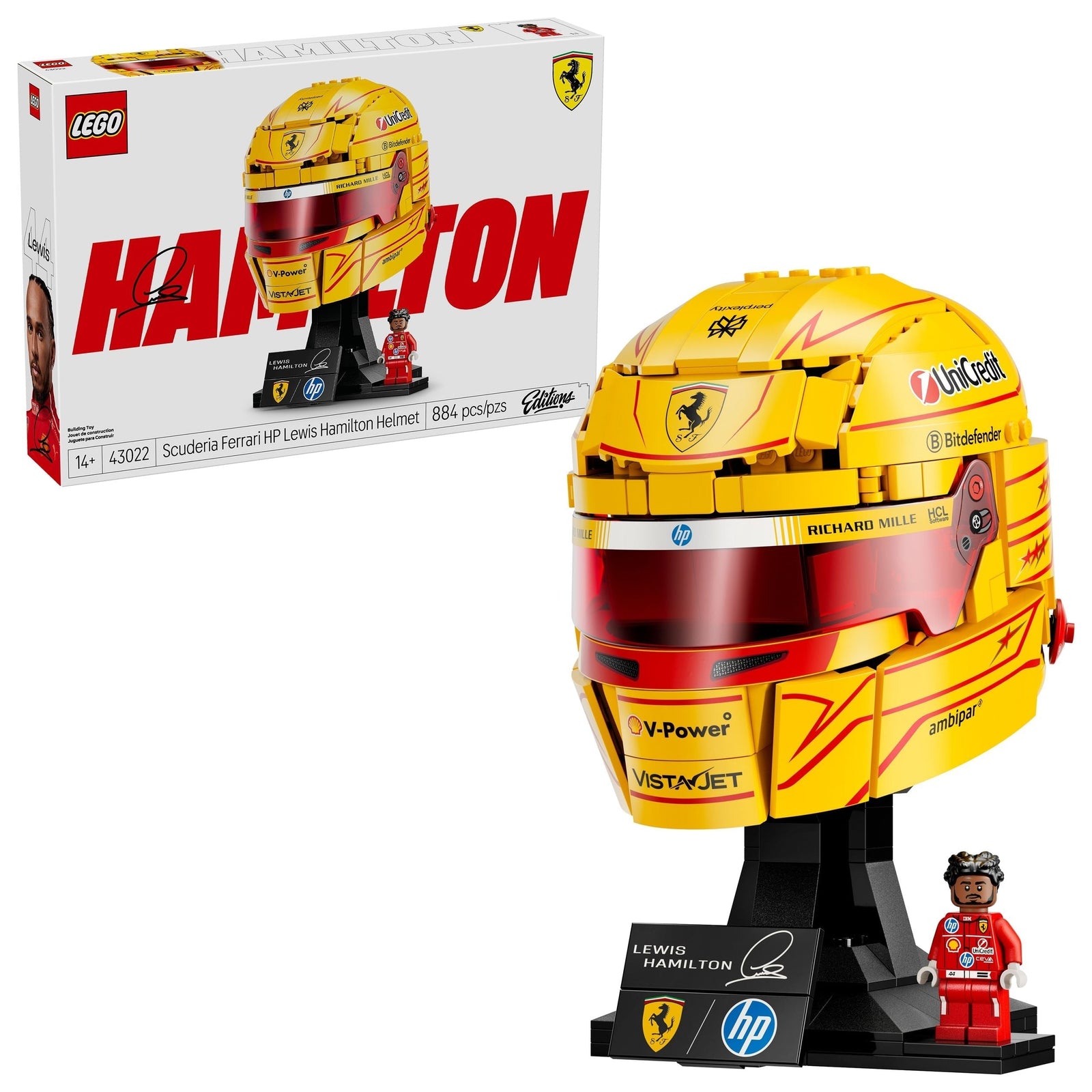 Editions Scuderia Ferrari HP Lewis Hamilton Helmet - 43022, 884-pcs, Ages 14+ A5Q5 - product image 1