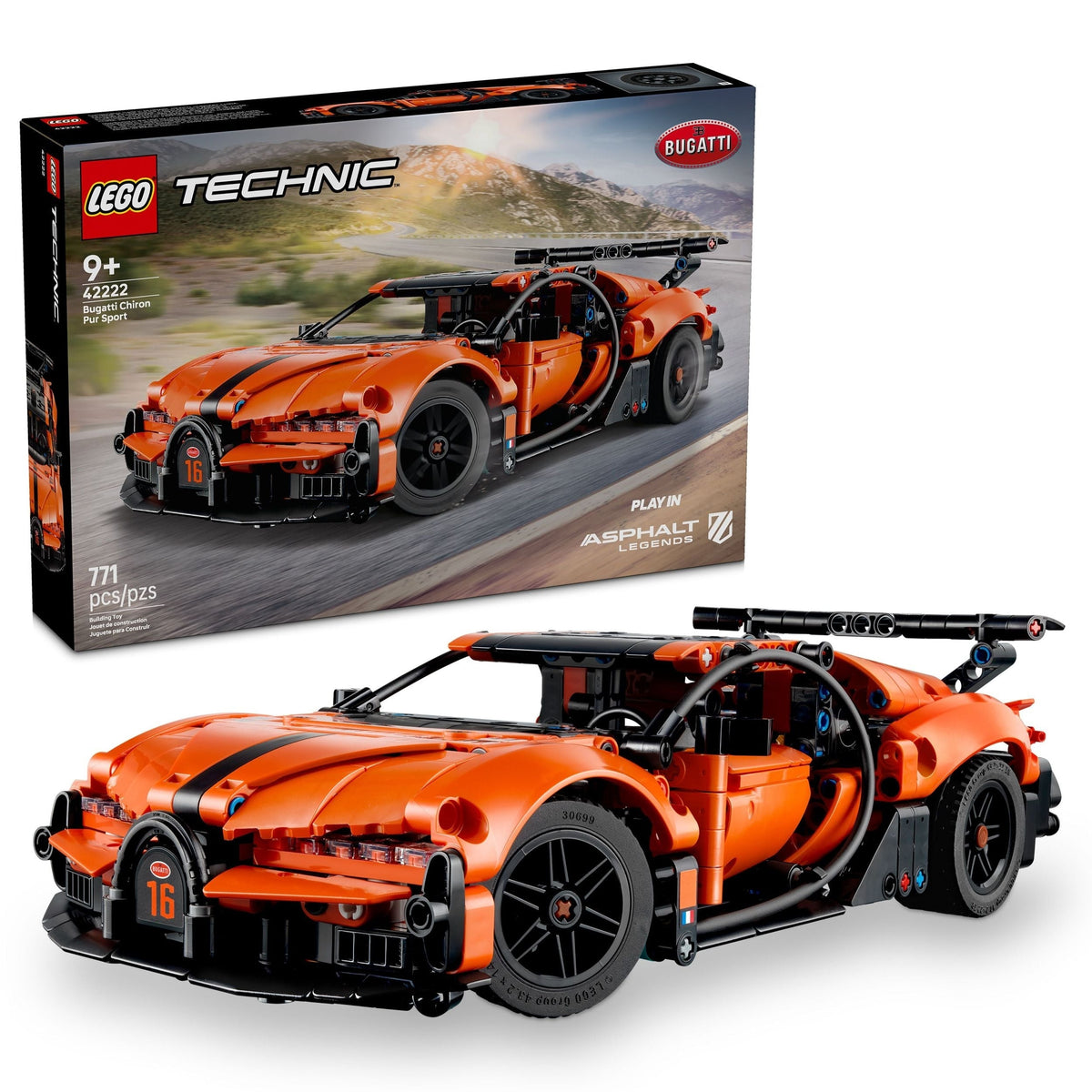 Technic Bugatti Chiron Pur Sport Hyper Car - 42222, 771-pcs, Ages 9+ D4N9 - product image 1
