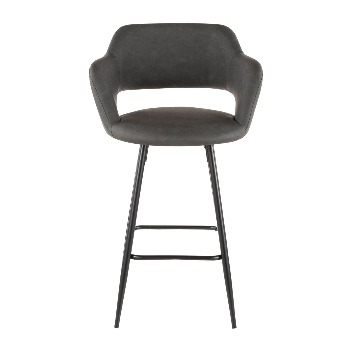 Margarite Fixed-Height Counter Stool, Black, 25-in, 2-pc U1O0 - product image 3
