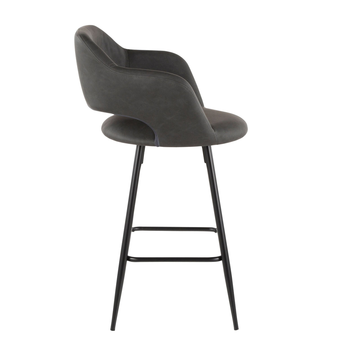 Margarite Fixed-Height Counter Stool, Black, 25-in, 2-pc U1O0 - product image 4