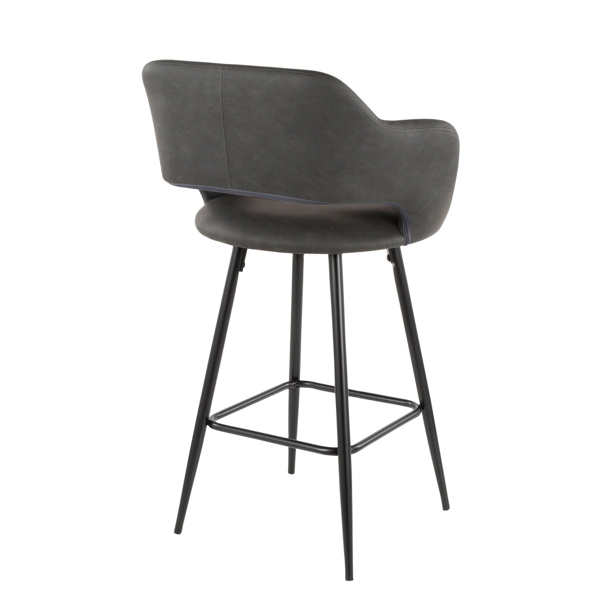 Margarite Fixed-Height Counter Stool, Black, 25-in, 2-pc U1O0 - product image 6