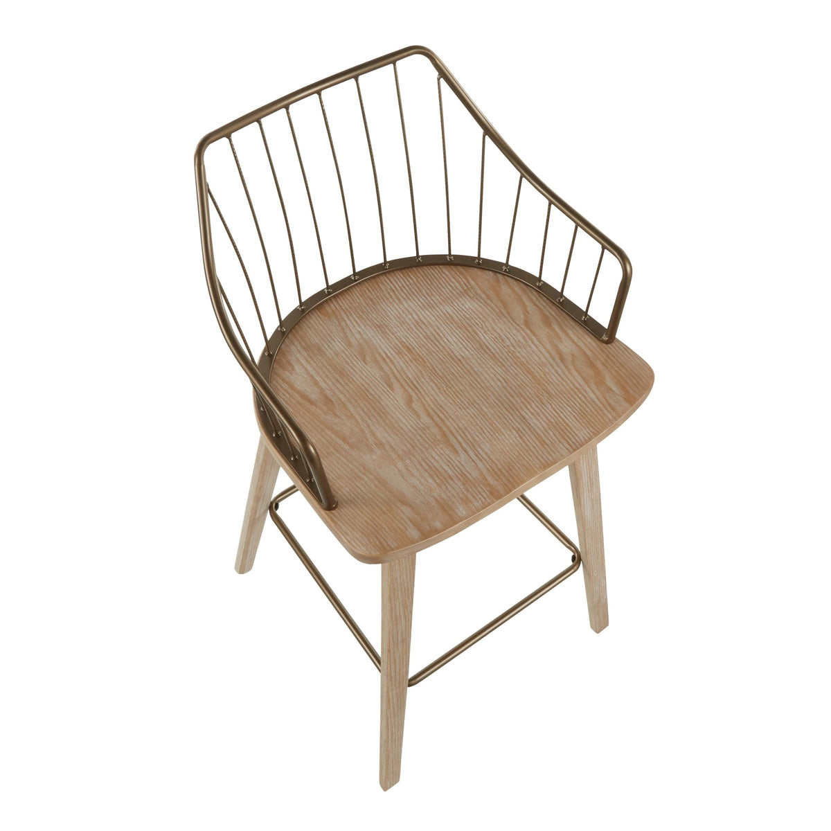 Winston Fixed-Height Counter Stool, Wood, 26-in W9Q0 - product image 3