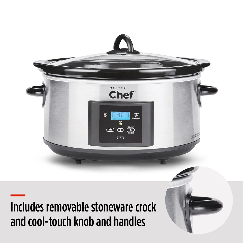 Digital Programmable Slow Cooker, Stainless Steel, 6qt V9G2 - product image 3