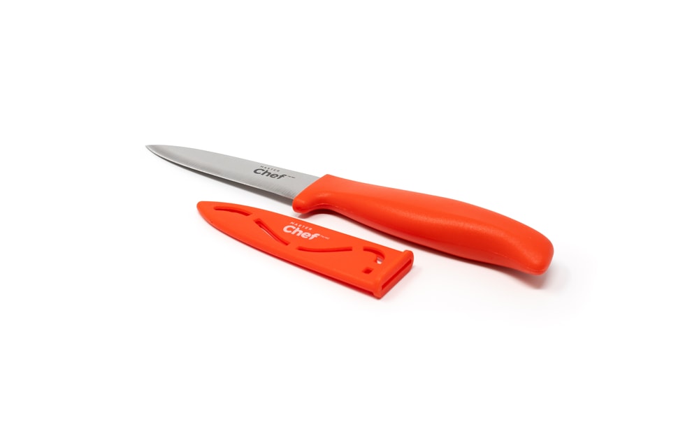 Stainless Steel Paring Knife with Sheath, 3.5-in, Assorted Colours F0L6 - product image 1