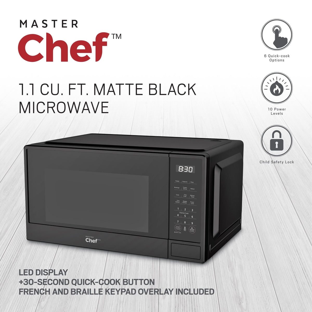 Matte Microwave, Black, 1.1-cu-ft X5Y0 - product image 6