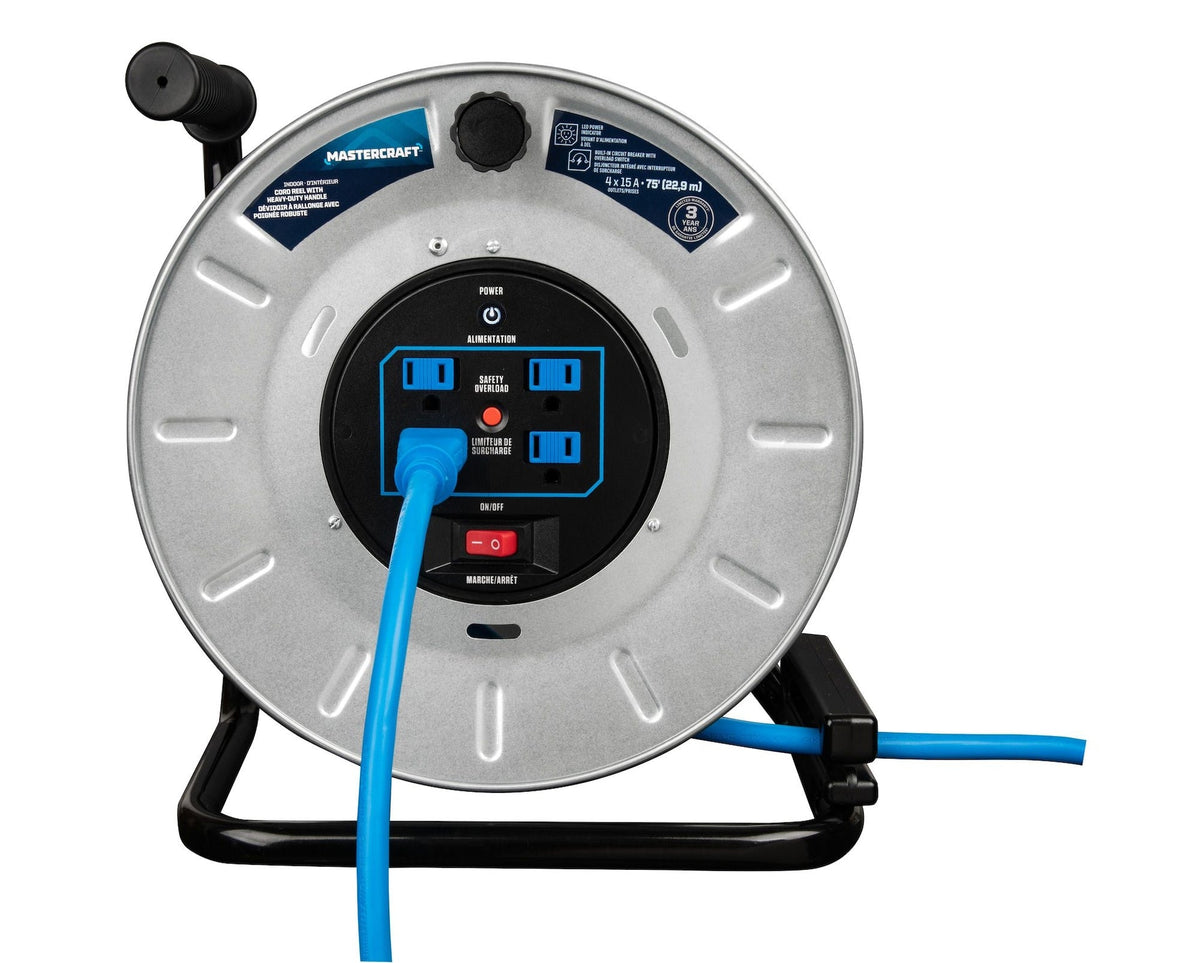 75-ft 15A Retractable Extension Cord Reel Q3U6 - product image 7