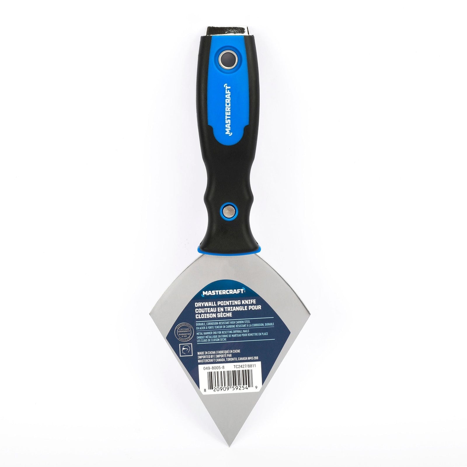 Carbon Steel Drywall Pointing Knife with Soft Grip & Hammer End B0T8 - product image 1