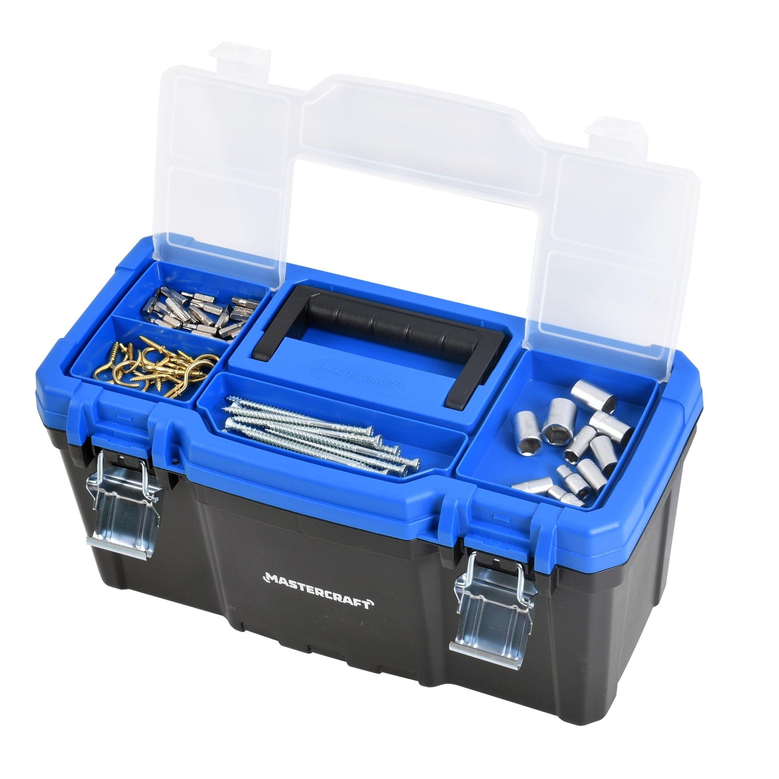 Portable Plastic Tool Box with Removable Tray & Tray Top, Blue, 19-in, Jumbo Hex Key Set/Allen Wrench Set, Metric, High... V0Z1 - product image 5