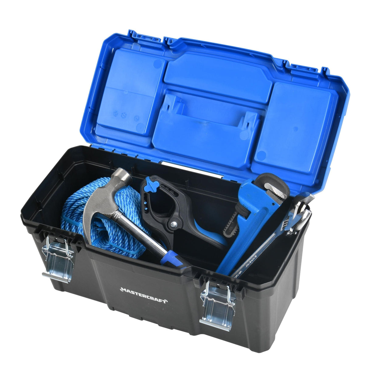 Portable Plastic Tool Box with Removable Tray & Tray Top, Blue, 19-in, Jumbo Hex Key Set/Allen Wrench Set, Metric, High... V0Z1 - product image 7