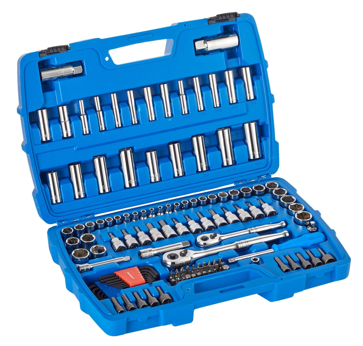 Socket Set, 128-pc, SAE / Metric, CRV, Nickel-Chrome Plating E4R6 - product image 2