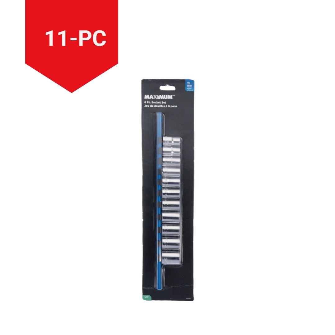 1/2-in Drive 6 Pt. Socket Set, Metric, Nickel-Chrome Plating, 11-pc F2C1 - product image 2