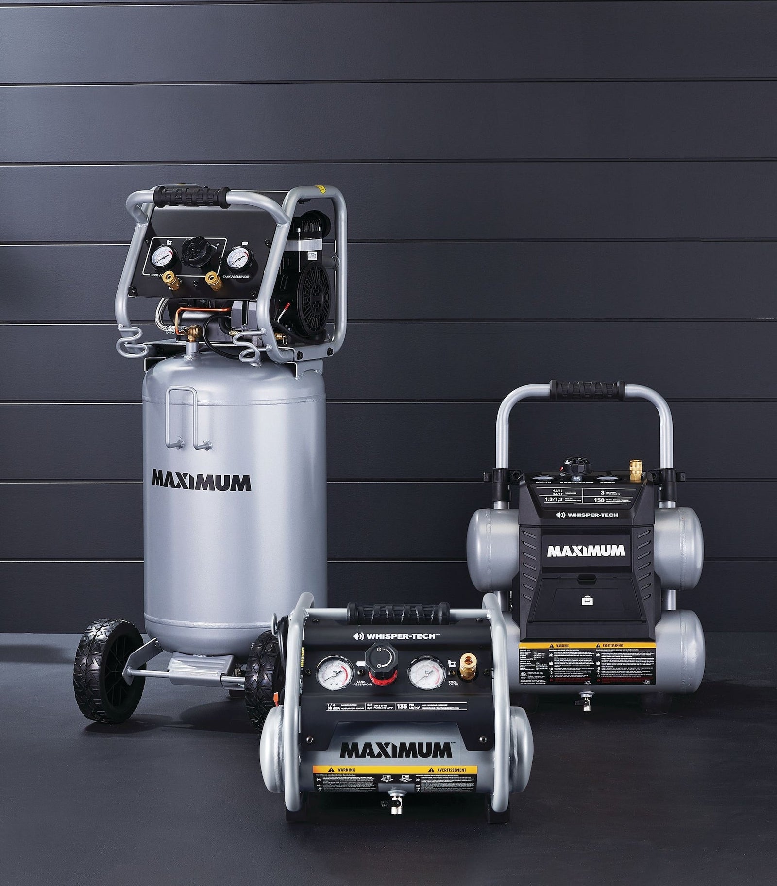 15-Gallon Oil-Free Quiet Portable Vertical Air Compressor with Top Tray L2Q3 - product image 8
