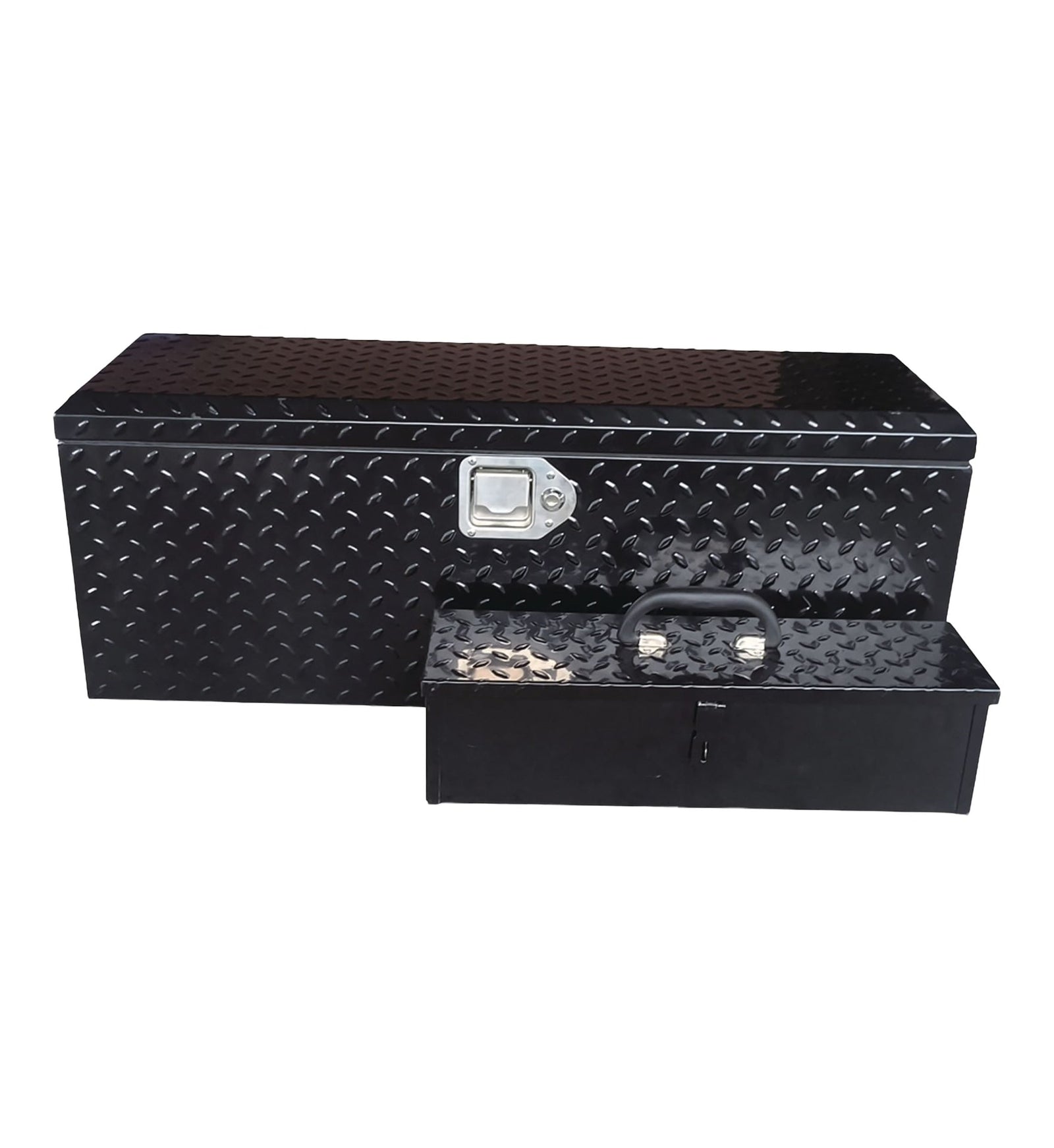 Truck Chest Box with Portable Tool Box, Black, 35.5-in G7E4 - product image 1