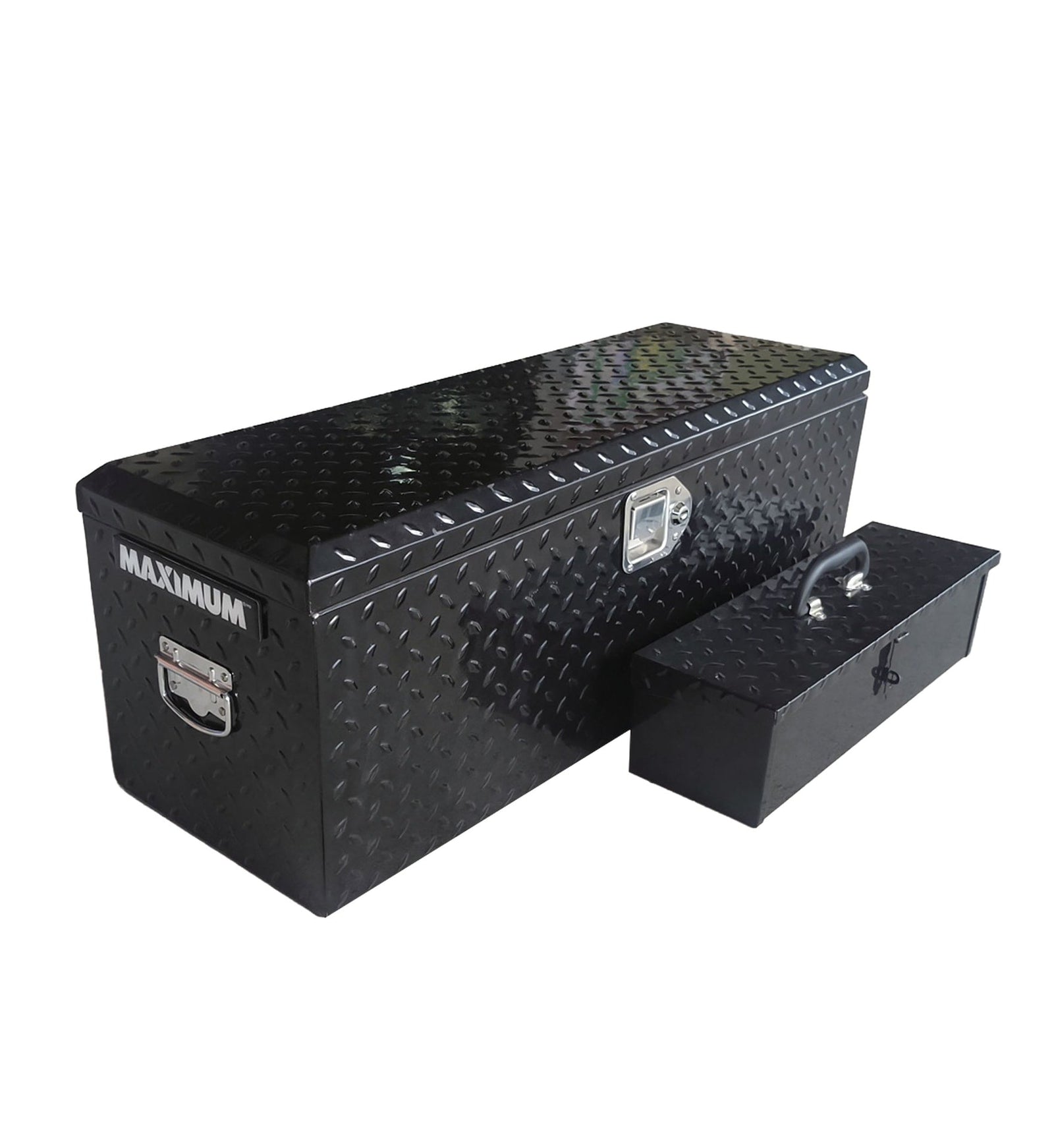 Truck Chest Box with Portable Tool Box, Black, 35.5-in G7E4 - product image 2