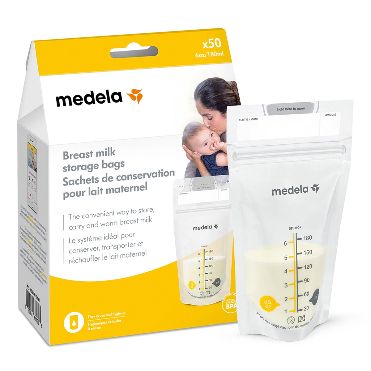 Breast Milk Storage Bags, 50-ct B6C3 - product image 1