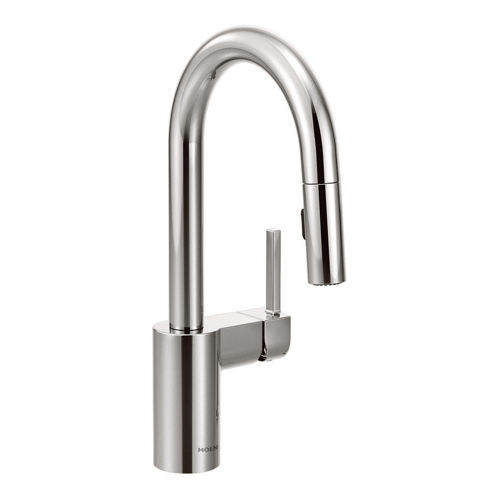 Align Single Handle High Arc Pull Down Sprayer Kitchen Faucet with Power Clean, Chrome L3I3 - product image 1