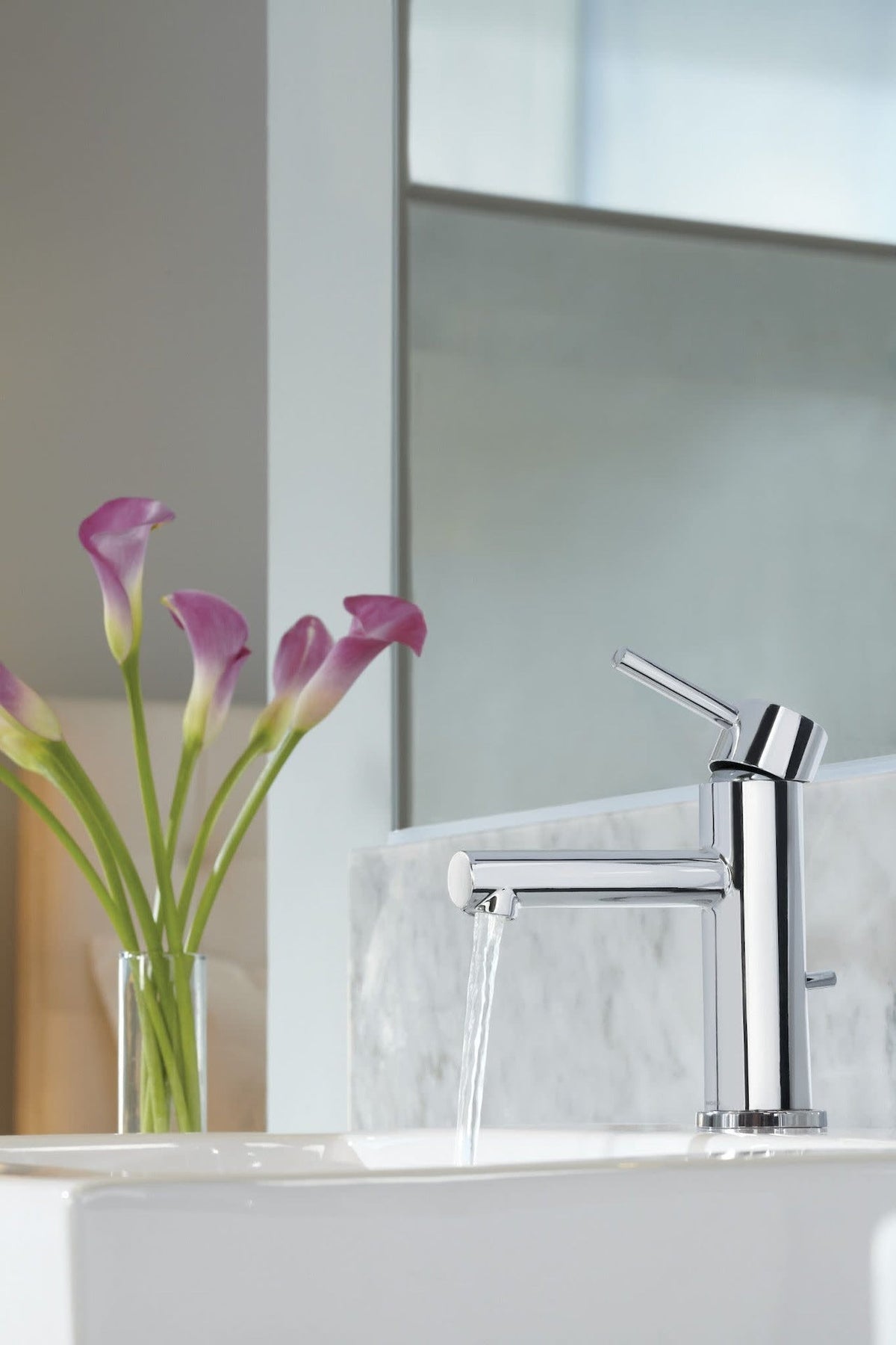 Align Single Handle High Arc Single Hole Bathroom Sink Faucet, Chrome D2J1 - product image 3