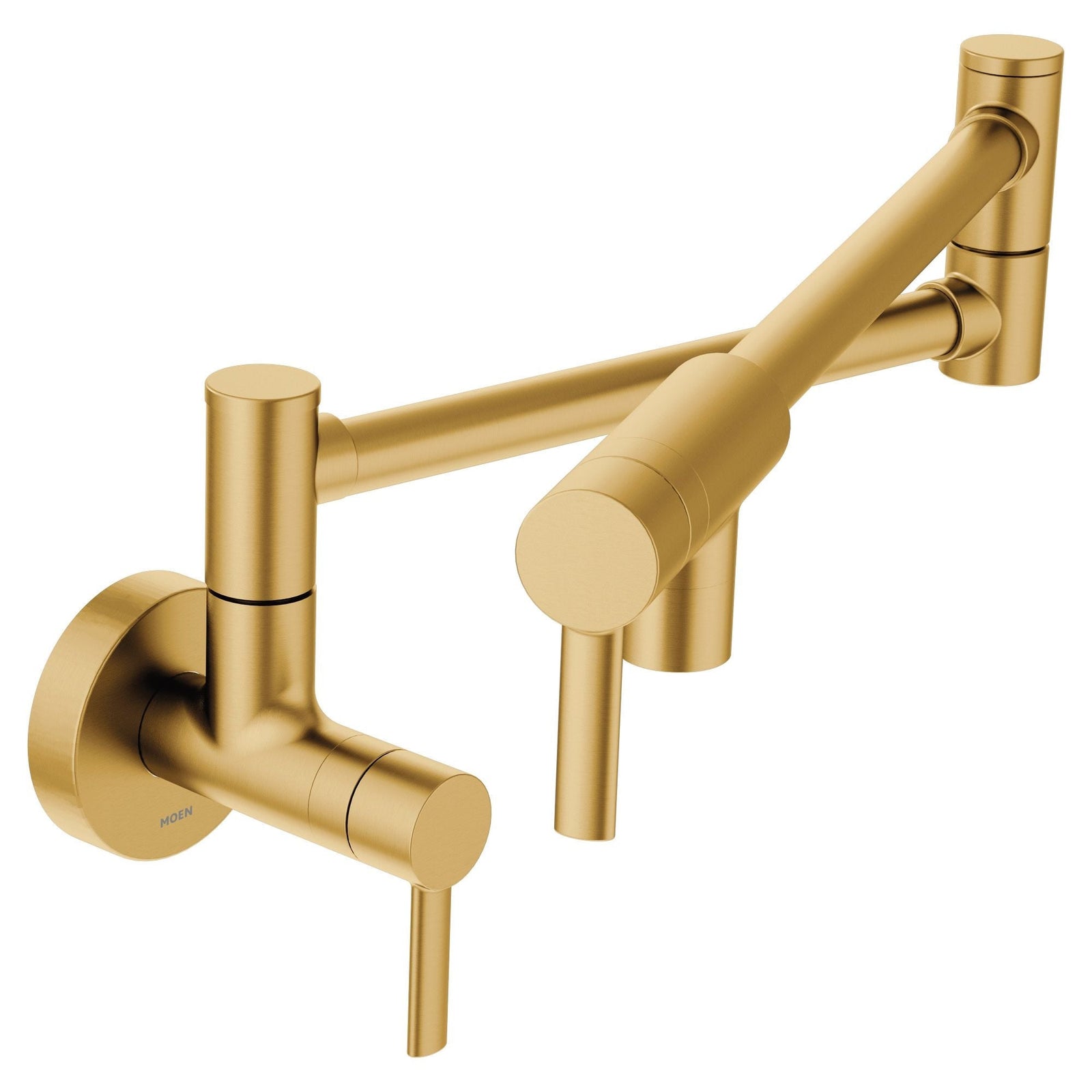 Modern Single Handle Swing Arm Wall Mount Pot Filler Kitchen Faucet, Brushed Gold Y7F4 - product image 1