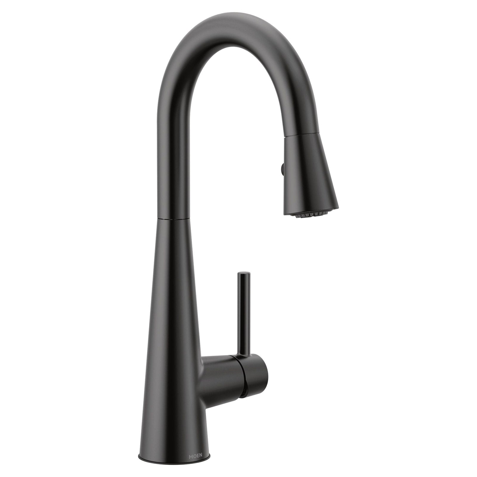 Sleek Single Handle High Arc Pull Down Kitchen Faucet, Matte Black O6P4 - product image 1