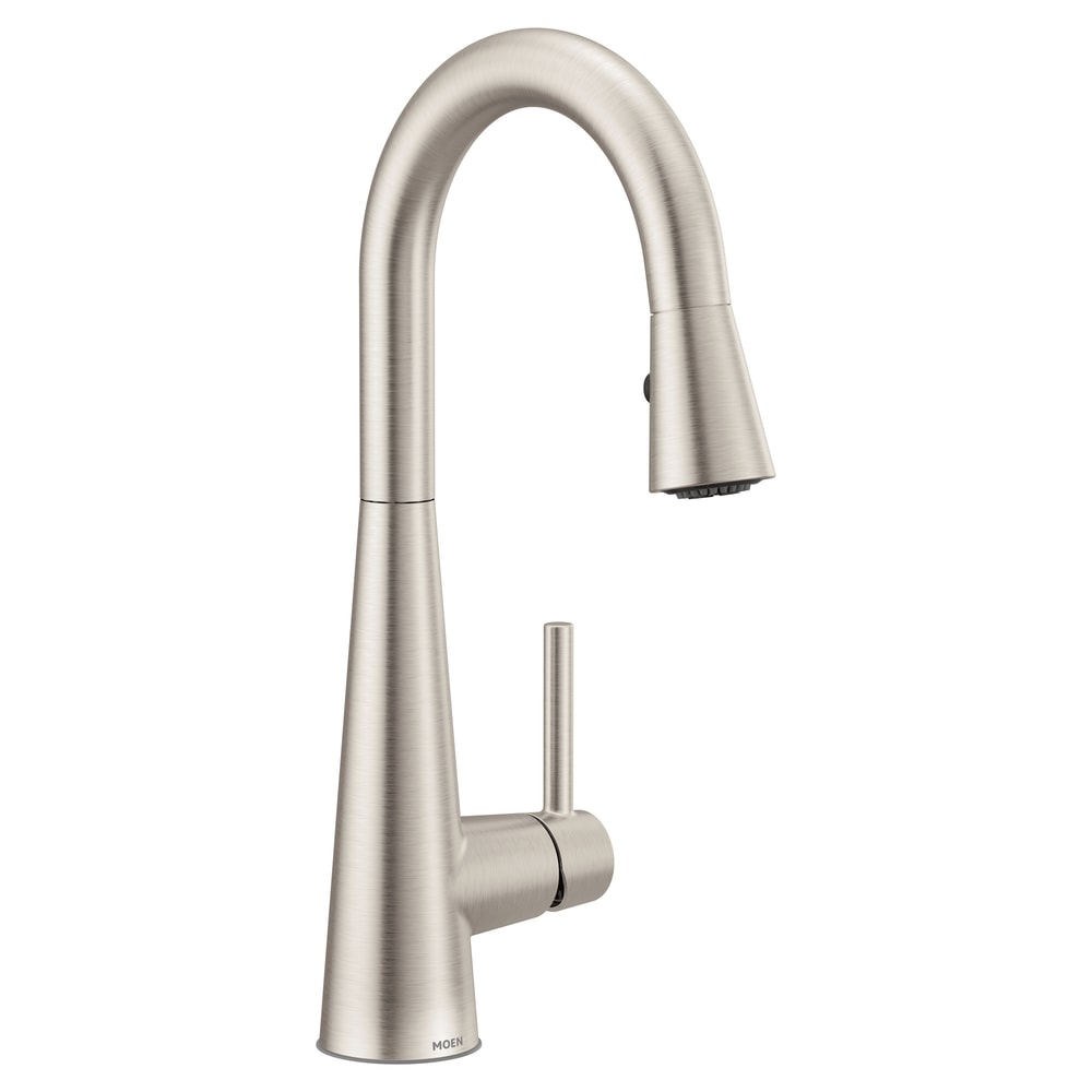 Sleek Single Handle High Arc Pull Down Spot-Resist Kitchen Faucet, Stainless Steel V8F7 - product image 1