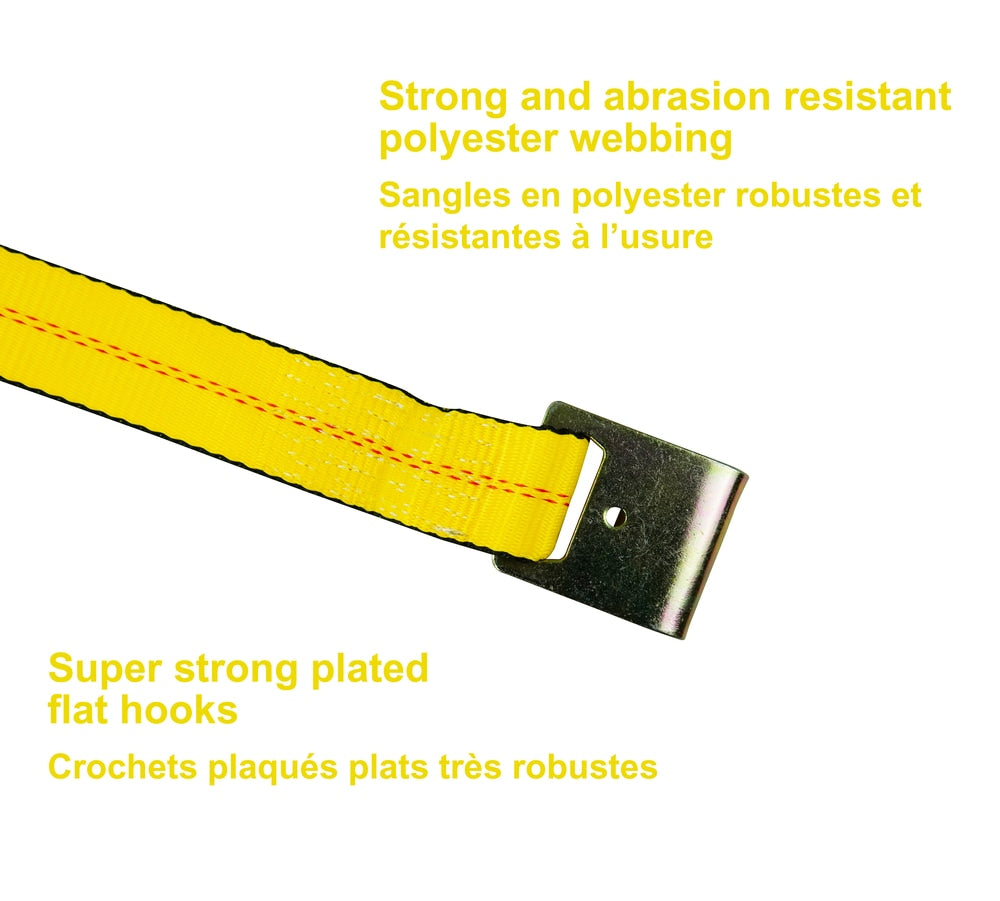 10,000-lb Commercial Ratchet Tie Down Strap, with Flat Hook, 2-in x 27-ft S9L3 - product image 3