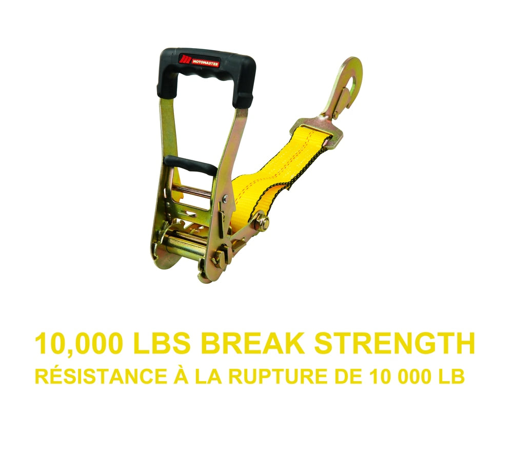 10,000-lb Commercial Ratchet Tie Down Straps, with Snap Hook, 2-in x 8-ft M5W0 - product image 4
