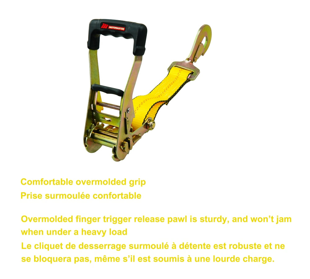 10,000-lb Commercial Ratchet Tie Down Straps, with Snap Hook, 2-in x 8-ft M5W0 - product image 5