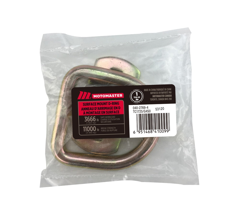 11,000-lb Medium Duty D-Ring, Surface Mountable N0T6 - product image 1