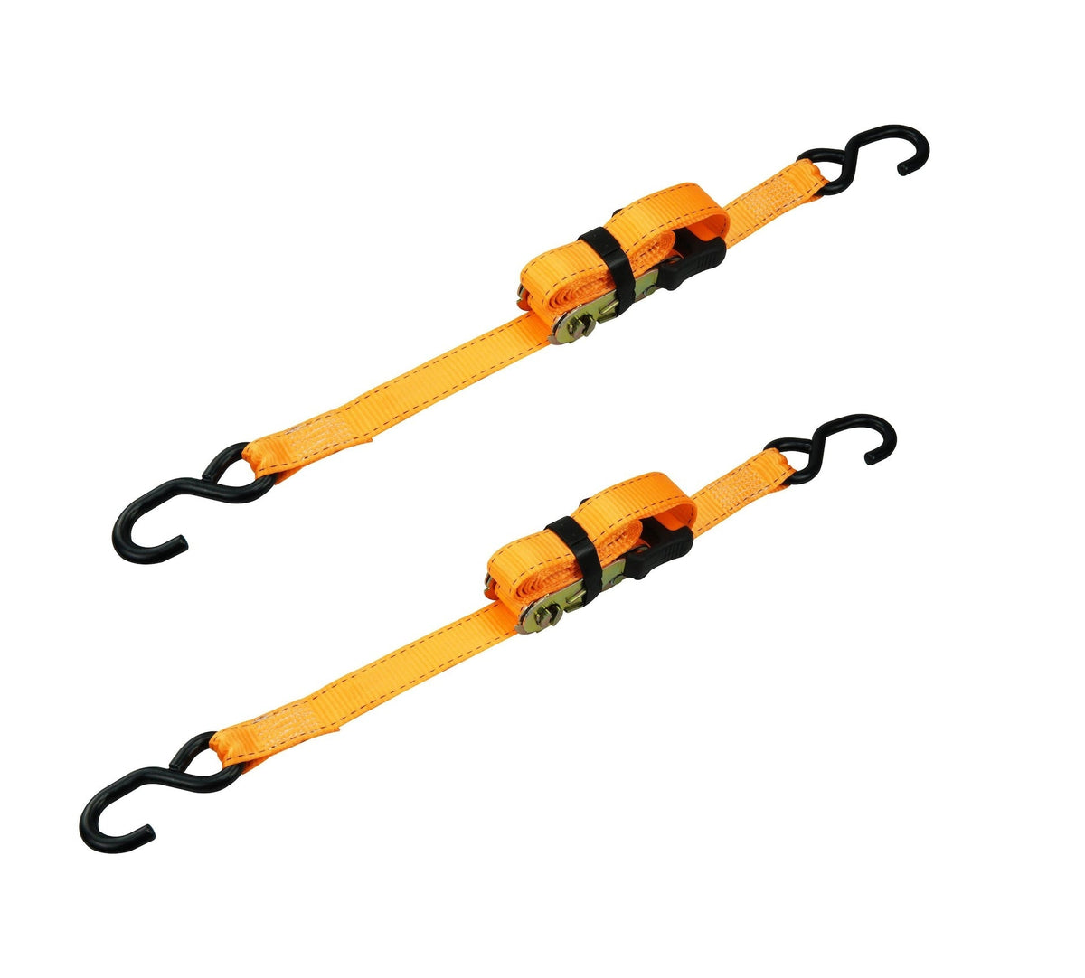 3,000-lb Heavy-Duty Sliding Ratchet Tie Down Straps, 1.25-in x 8-ft, 2-pk Y4T1 - product image 1