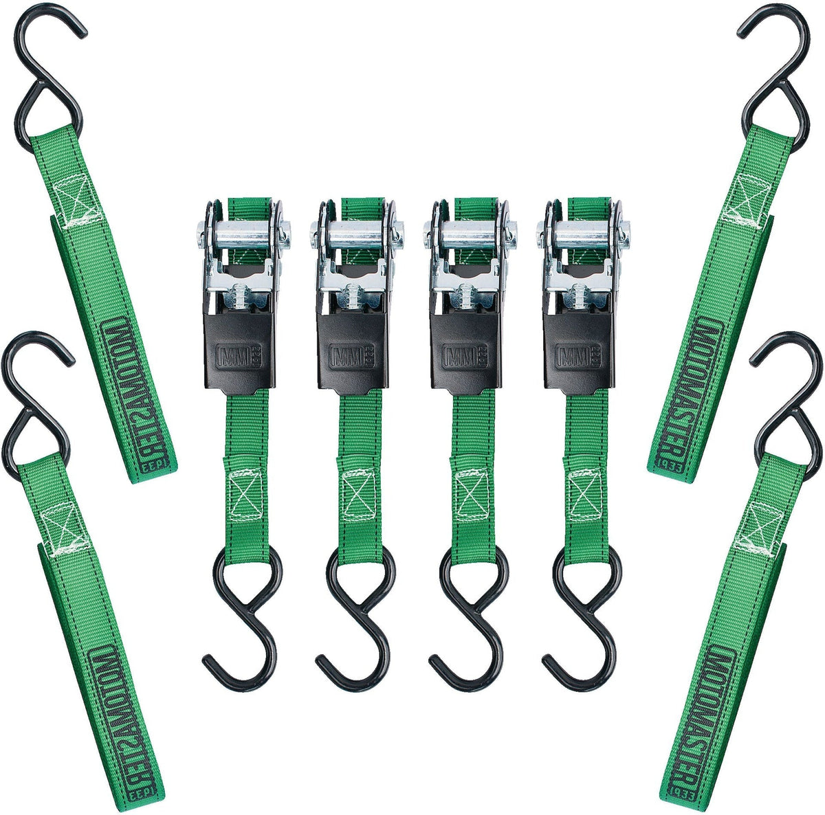 900-lb Ratchet Tie-Down Straps, Non-Padded, 1-in x 10-ft, 4-pk A5W3 - product image 5