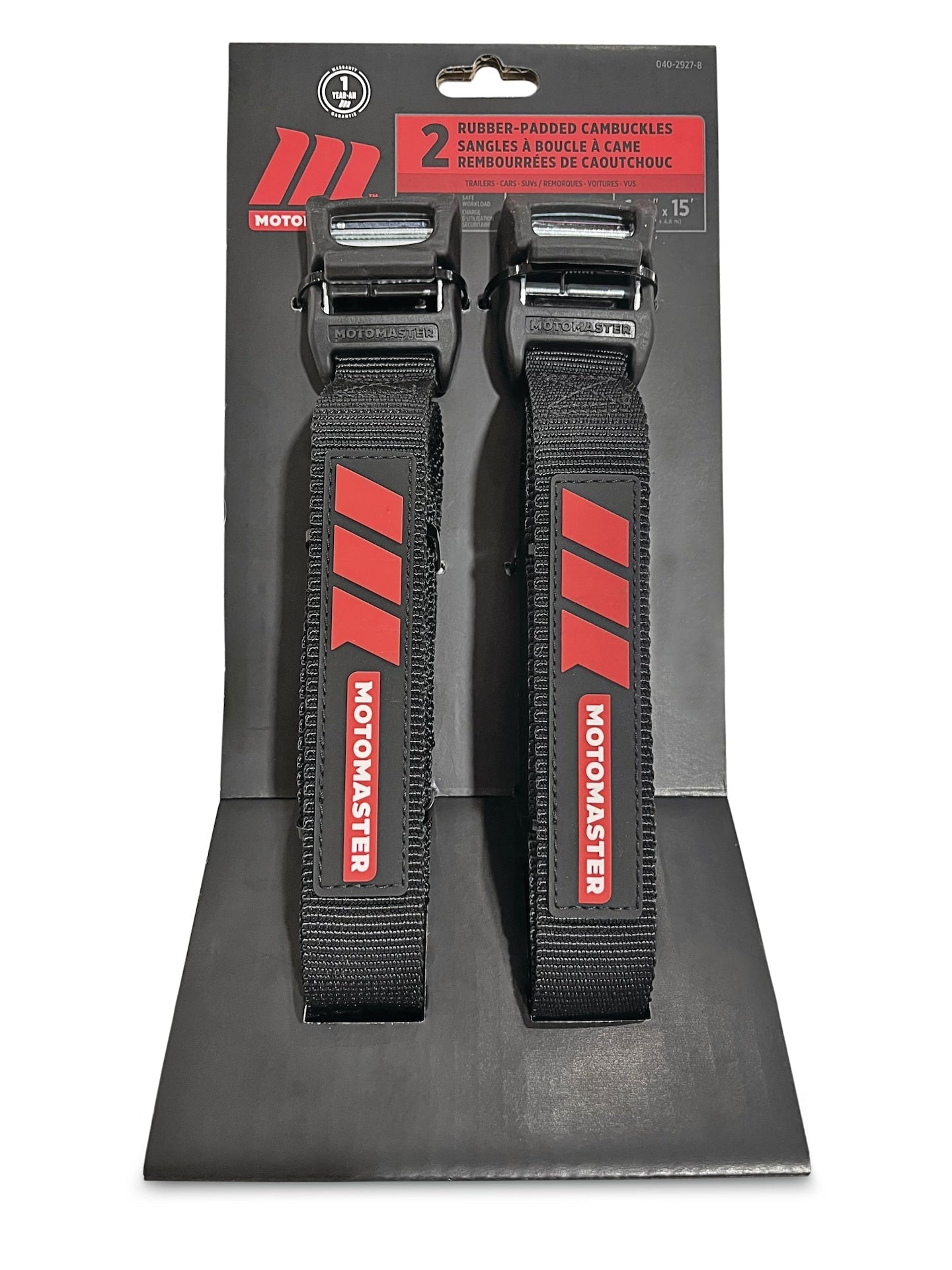 Rubber Padded Cam Buckle Tie Down Straps, 2-pk F7S5 - product image 1