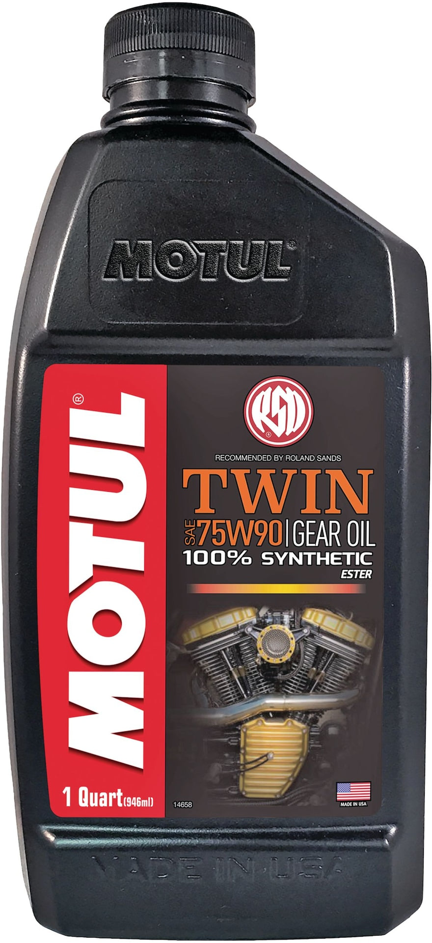 Twin Synthetic Gear Motorcycle Oil 75W90, 946-mL R8U6 - product image 1