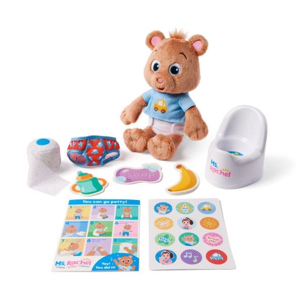 Rachel Potty Time with Bean 11-in Plush Teddy Bear with Play Toilet & Accessories, Ages 18 Months to 3+ K0U7 - product image 1