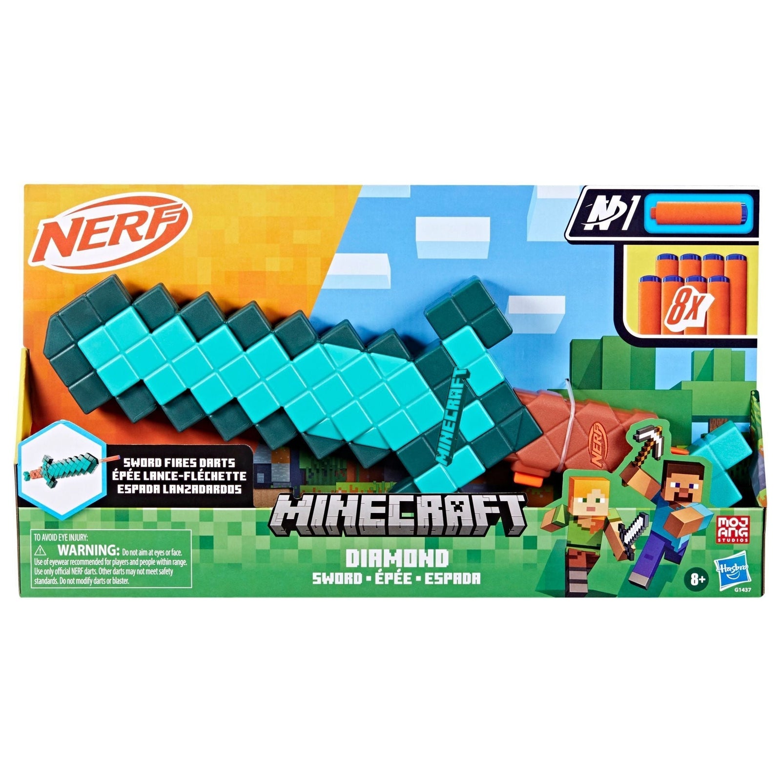 Minecraft Diamond Sword Dart Blaster with 8 N1 Darts T8P8 - product image 5