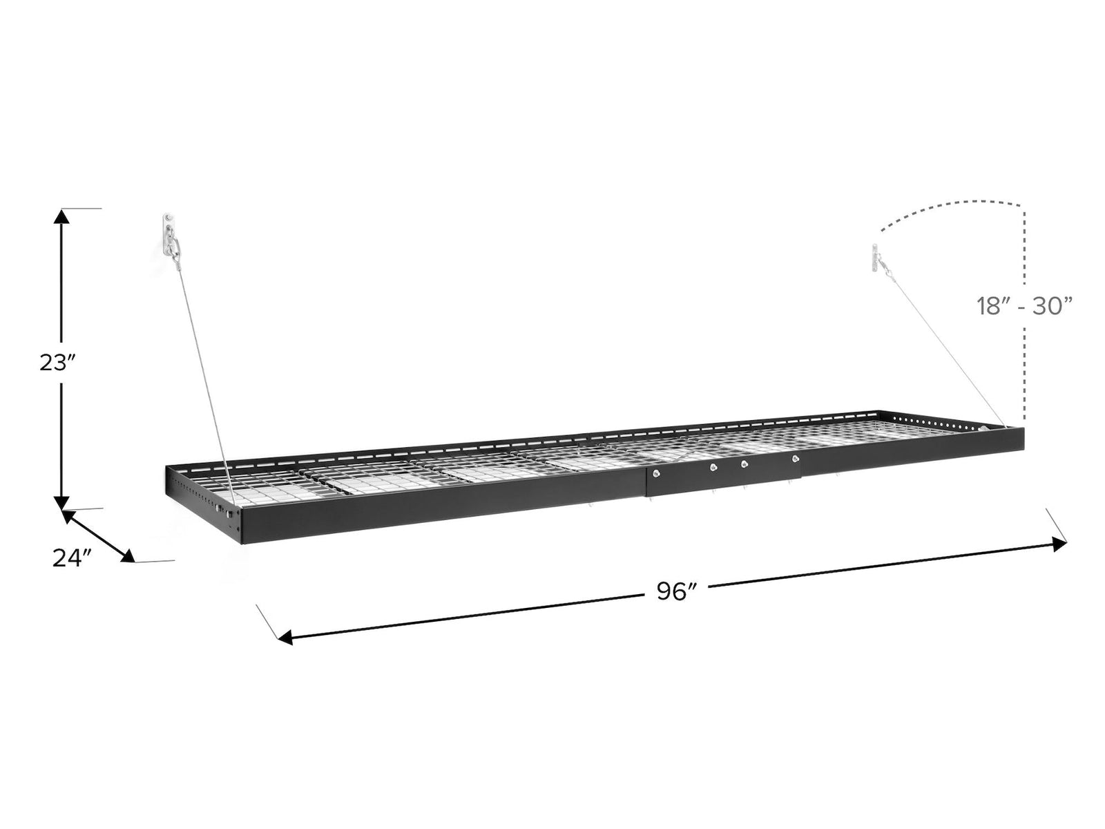 New Age Pro Series Wall Mounted Steel Shelf, 2-ft x 8-ft X7P6 - product image 3
