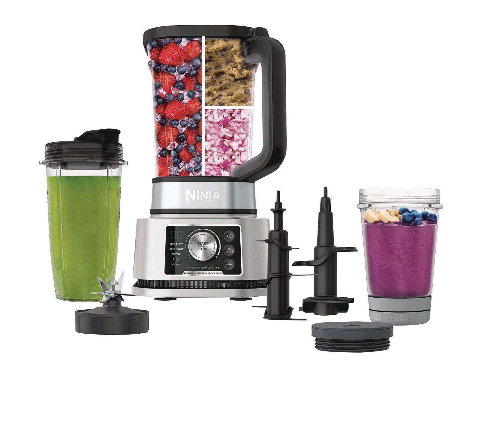 Foodi Power Blender & Processor System with Smoothie Bowl Maker & Nutrient Extractor, Silver, 1400W H9O2 - product image 1