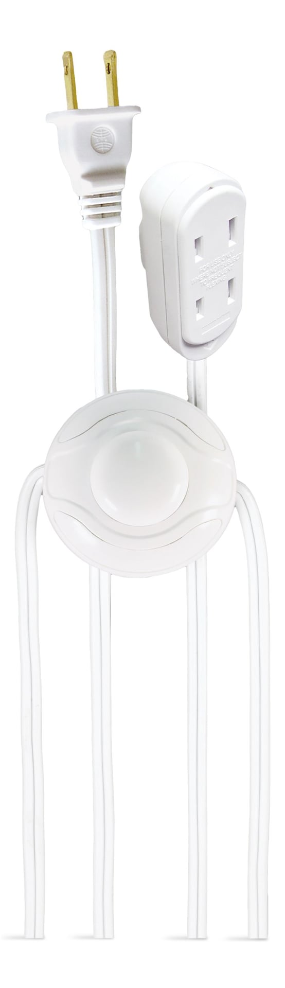 14-ft 7-in 16/2 Indoor Extension Cord, ON/OFF Foot Switch, White Z0X6 - product image 1