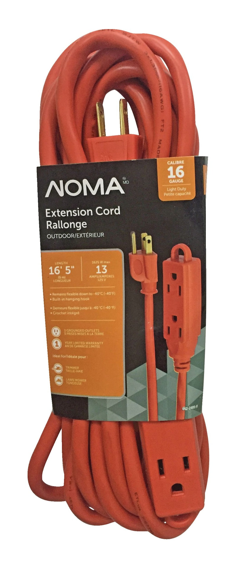 16-ft 5-in 16/3 Outdoor Extension Cord with 3 Grounded Outlets C9N9 - product image 3